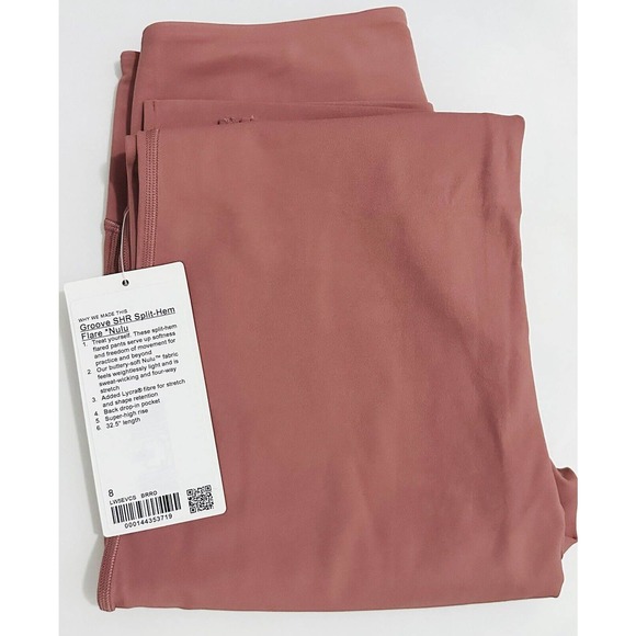 NWT Lululemon [8] Groove SHR Split-Hem Flare Nulu Pant Briar Rose LW5EVCS [$118] - Picture 9 of 16